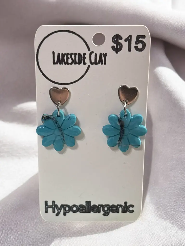 Faux Turquoise Flowers