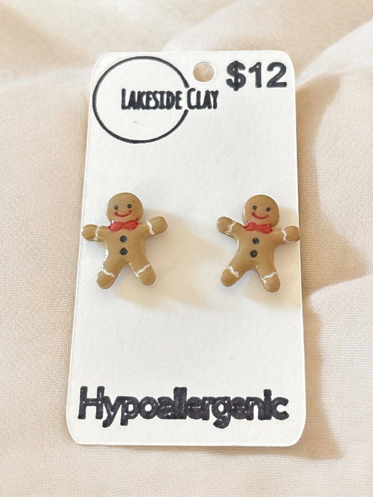 Gingerbread Man Studs