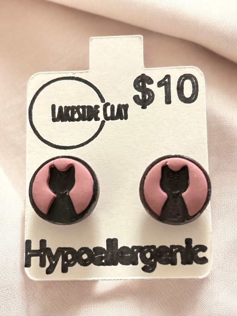 Pink Cat Head Studs