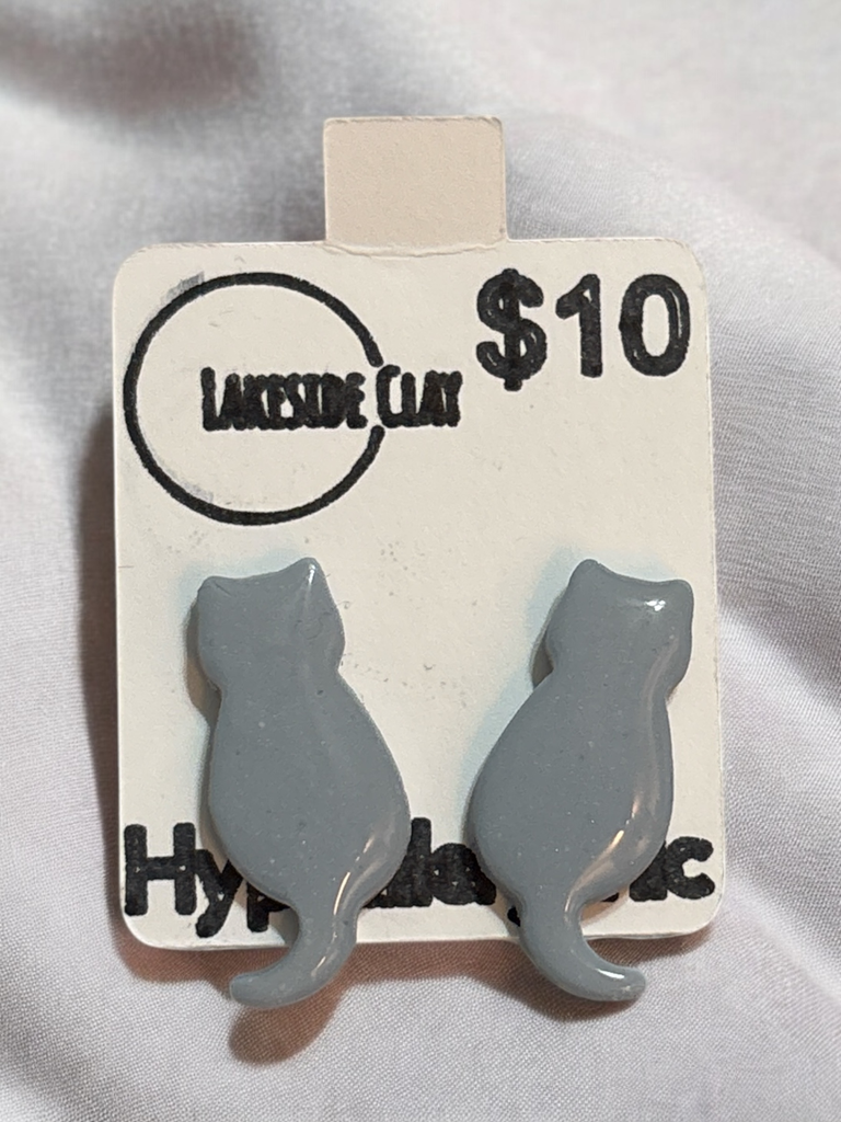 Grey Cat Studs