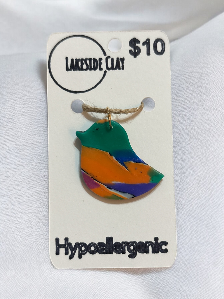 Water Colour Bird Pendant