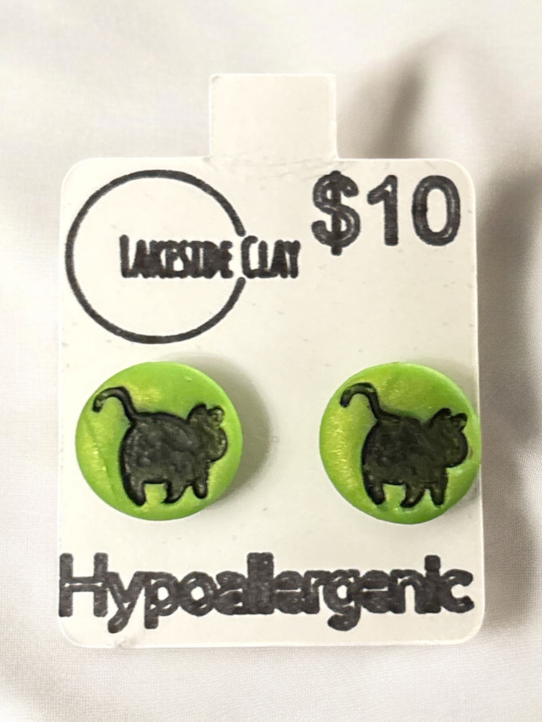 Green Cat Studs