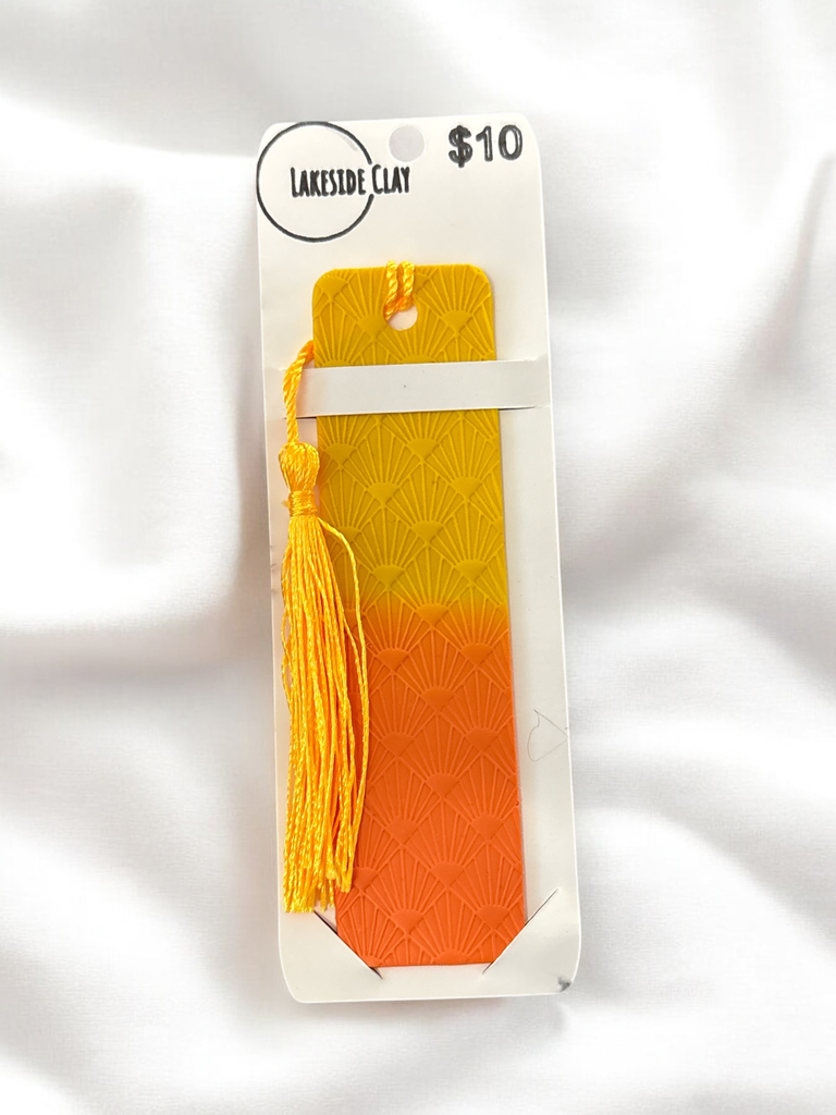 Yellow Orange Ombre Art Deco Bookmark