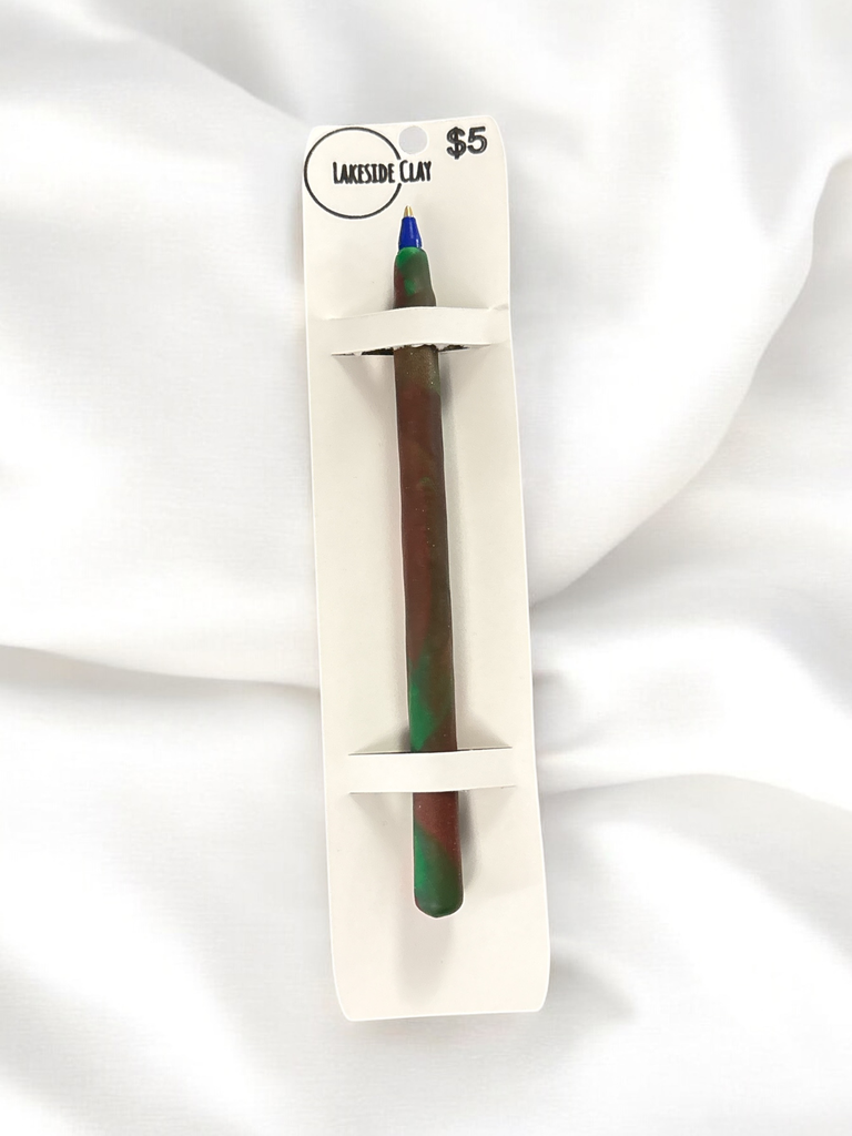 Green & Red Marble Pen