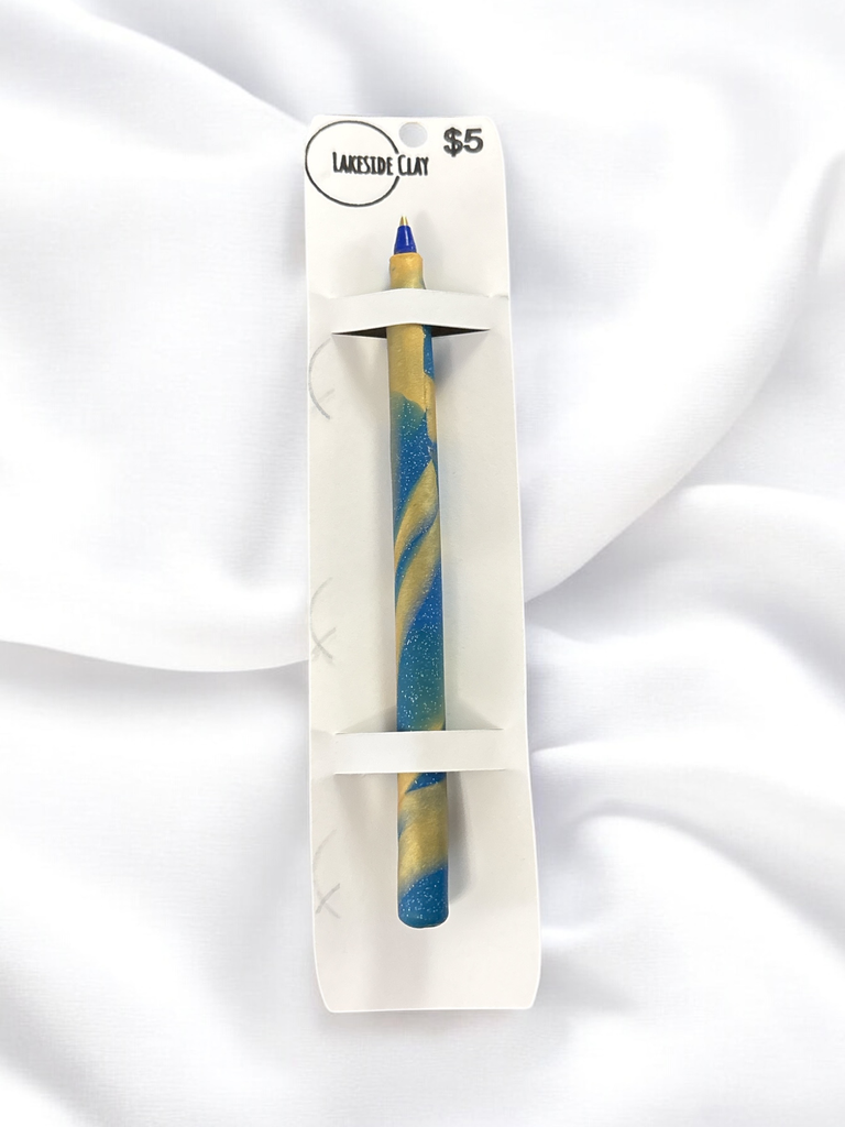 Blue & Gold Twist Pen