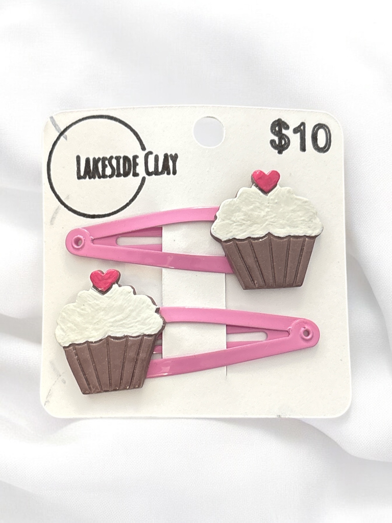 Cupcakes Hair Clips