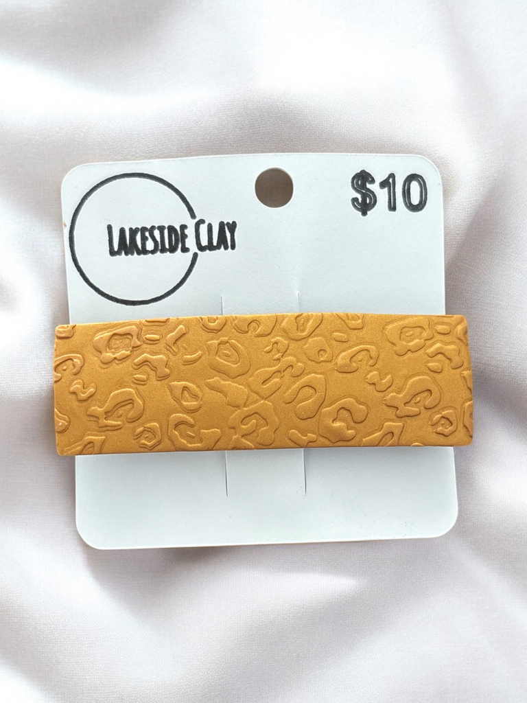 Gold Leopard Barrette