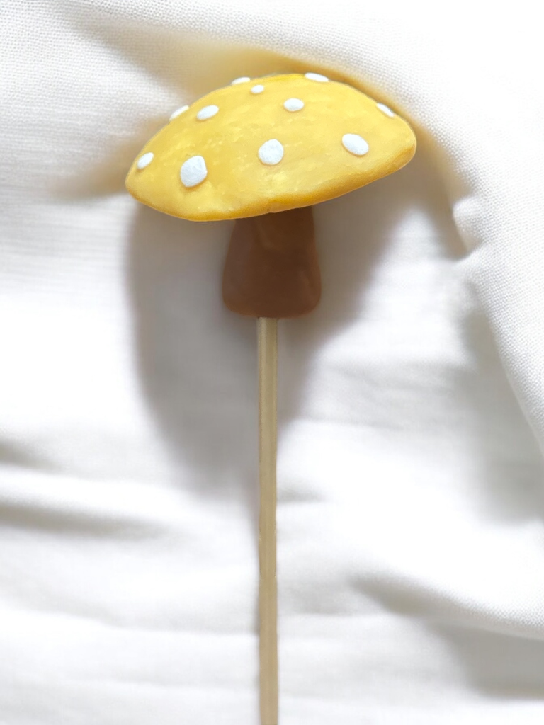 Yellow Mushroom Plant Stake