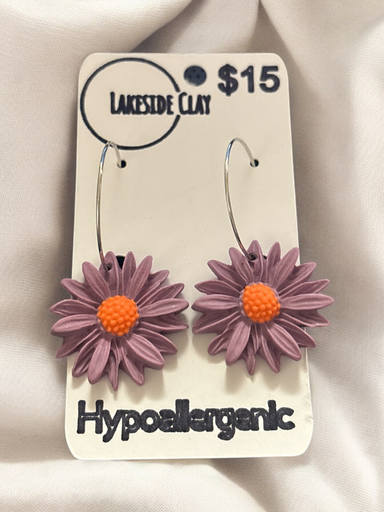 [1-6] Purple Flower Hoops