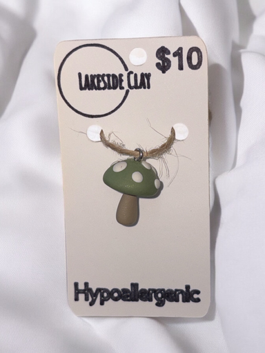 [40-11] Green Mushroom Pendant