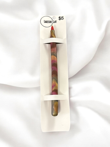 [L-52] Pink, Gold, Brown Twist Pen