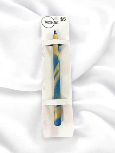 [L-40] Blue & Gold Twist Pen