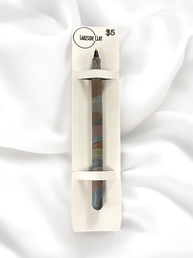 [L-49] Grey & Brown Twist Pen