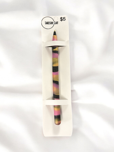 [L-69] Pink, Gold, Black Twist Pen