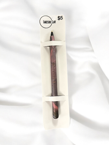 [L-73] Pink & Black Marble Pen